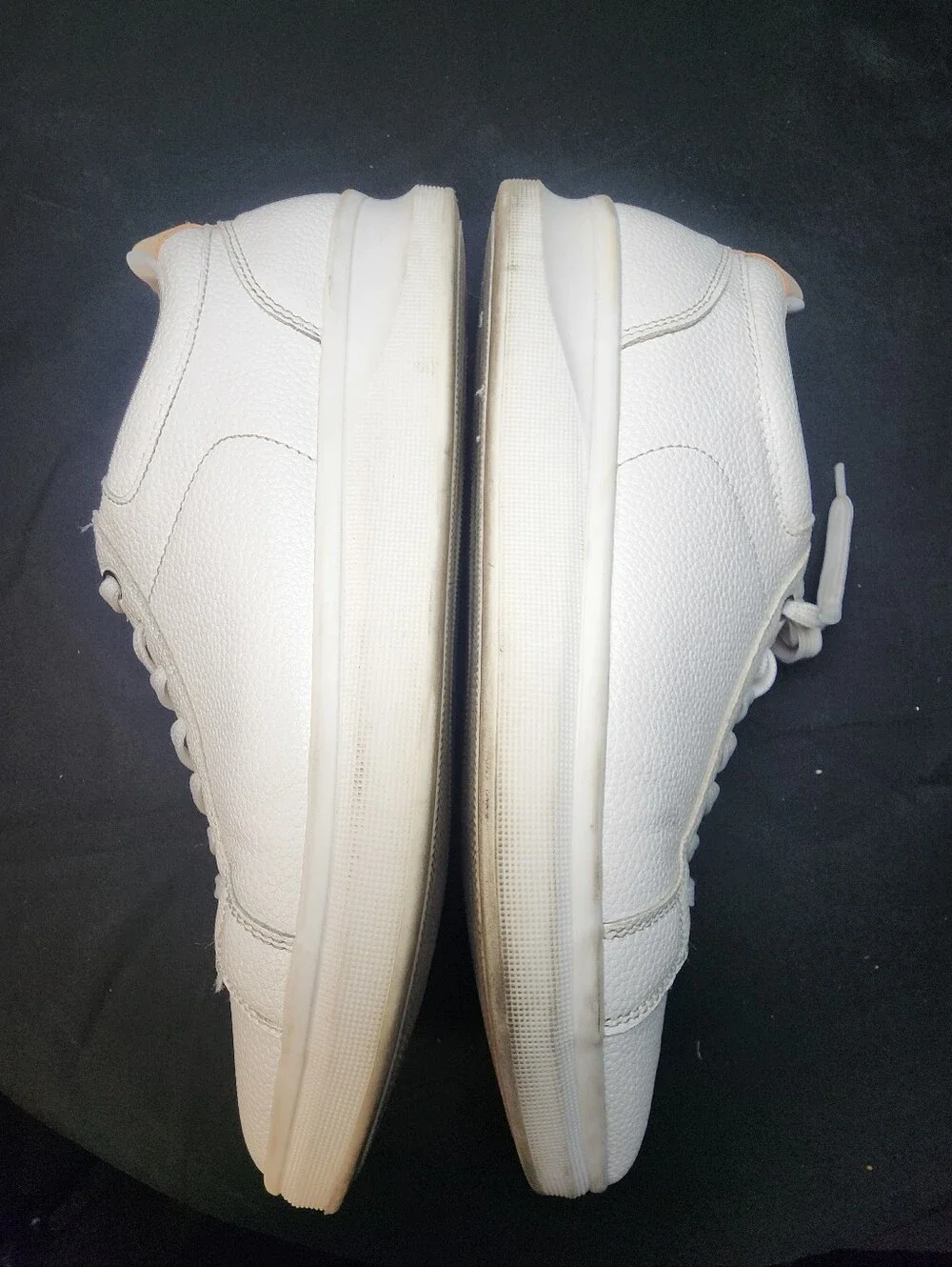 Aldo White Leather Low-Top Sneakers